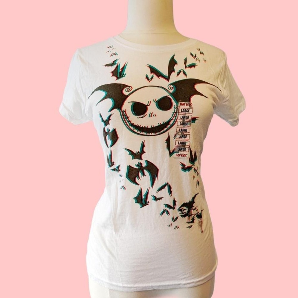 "Old Hot Topic" Jack Skellington Glitch Graphic Tee